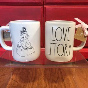 Rae Dunn Disney Belle Love Story mug NWT Valentine's Day Beauty and the Beast